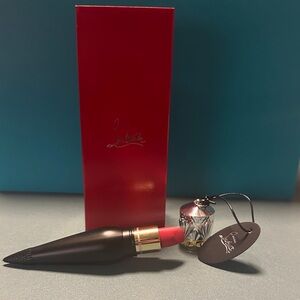 Christian Louboutin Rouge Lipstick with Black and Silver Case